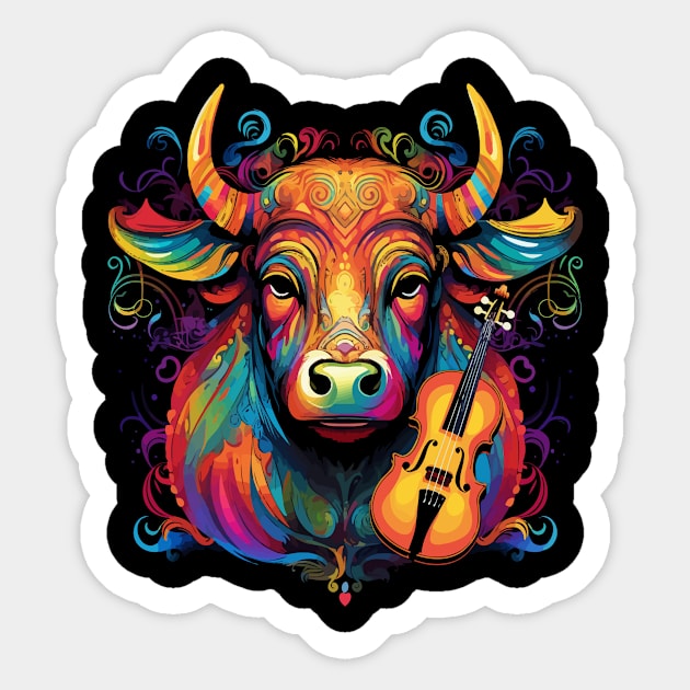 Water Buffalo Playing Violin Sticker by JH Mart